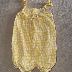 Carter's Yellow and White Baby Romper